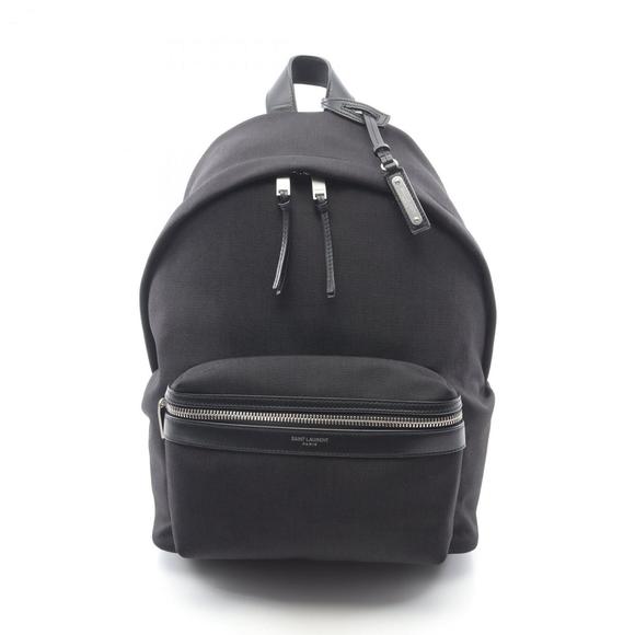 YVES SAINT LAURENT Black Leather Backpack - Picture 1 of 6